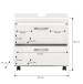 Waschbeckenunterschrank >Scout< in Weiß/Weiß hochglanz - 60x60x34cm (BxHxT)