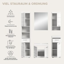 Badezimmer-Set >Scout< in Weiß/Weiß hochglanz - 164x191x34cm (BxHxT)