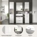 Badezimmer-Set >Scout< in Weiß/Weiß hochglanz - 164x191x34cm (BxHxT)
