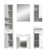 Badezimmer-Set >Scout< in Weiß/Weiß hochglanz - 164x191x34cm (BxHxT)