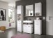 Badezimmer-Set >Scout< in Weiß/Weiß hochglanz - 164x191x34cm (BxHxT)