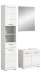Badezimmer-Set >Scout< in Weiß/Weiß hochglanz - 112x191x34cm (BxHxT)