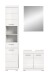 Badezimmer-Set >Scout< in Weiß/Weiß hochglanz - 112x191x34cm (BxHxT)