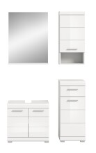 Badezimmer-Set >Scout< in Weiß/Weiß hochglanz - 112x191x34cm (BxHxT)