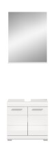 Badezimmer-Set >Scout< in Weiß/Weiß hochglanz - 60x191x34cm (BxHxT)
