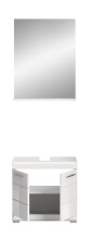 Badezimmer-Set >Scout< in Weiß/Weiß hochglanz - 60x191x34cm (BxHxT)