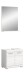 Badezimmer-Set >Scout< in Weiß/Weiß hochglanz - 60x191x34cm (BxHxT)