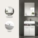 Badezimmer-Set >Scout< in Weiß/Weiß hochglanz - 60x191x34cm (BxHxT)