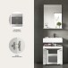 Badezimmer-Set >Scout< in Weiß/Weiß hochglanz - 60x191x34cm (BxHxT)