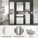 Badezimmer-Set >Scout< in Weiß/Weiß hochglanz - 164x191x34cm (BxHxT)