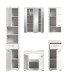 Badezimmer-Set >Scout< in Weiß/Weiß hochglanz - 164x191x34cm (BxHxT)