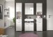 Badezimmer-Set >Scout< in Weiß/Weiß hochglanz - 164x191x34cm (BxHxT)