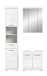 Badezimmer-Set >Scout< in Weiß/Weiß hochglanz - 112x191x34cm (BxHxT)