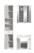 Badezimmer-Set >Scout< in Weiß/Weiß hochglanz - 112x191x34cm (BxHxT)