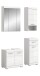 Badezimmer-Set >Scout< in Weiß/Weiß hochglanz - 112x191x34cm (BxHxT)