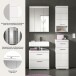 Badezimmer-Set >Scout< in Weiß/Weiß hochglanz - 112x191x34cm (BxHxT)