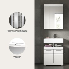 Badezimmer-Set >Scout< in Weiß/Weiß hochglanz - 60x191x34cm (BxHxT)