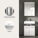 Badezimmer-Set >Scout< in Weiß/Weiß hochglanz - 60x191x34cm (BxHxT)