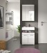 Badezimmer-Set >Scout< in Weiß/Weiß hochglanz - 60x191x34cm (BxHxT)