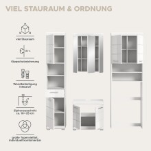 Badezimmer-Set >Scout< in Weiß/Weiß hochglanz - 190x191x34cm (BxHxT)