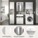 Badezimmer-Set >Scout< in Weiß/Weiß hochglanz - 190x191x34cm (BxHxT)