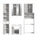 Badezimmer-Set >Scout< in Weiß/Weiß hochglanz - 190x191x34cm (BxHxT)