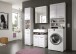 Badezimmer-Set >Scout< in Weiß/Weiß hochglanz - 190x191x34cm (BxHxT)