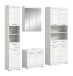 Badezimmer-Set >Scout< in Weiß/Weiß hochglanz - 186x191x34cm (BxHxT)