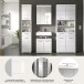 Badezimmer-Set >Scout< in Weiß/Weiß hochglanz - 186x191x34cm (BxHxT)