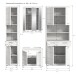 Badezimmer-Set >Scout< in Weiß/Weiß hochglanz - 186x191x34cm (BxHxT)