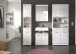 Badezimmer-Set >Scout< in Weiß/Weiß hochglanz - 186x191x34cm (BxHxT)