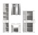 Badezimmer-Set >Scout< in Weiß/Weiß hochglanz - 186x191x34cm (BxHxT)