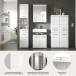 Badezimmer-Set >Scout< in Weiß/Weiß hochglanz - 186x191x34cm (BxHxT)