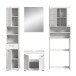 Badezimmer-Set >Scout< in Weiß/Weiß hochglanz - 190x191x34cm (BxHxT)