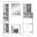 Badezimmer-Set >Scout< in Weiß/Weiß hochglanz - 190x191x34cm (BxHxT)