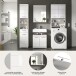 Badezimmer-Set >Scout< in Weiß/Weiß hochglanz - 190x191x34cm (BxHxT)