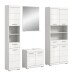 Badezimmer-Set >Scout< in Weiß/Weiß hochglanz - 186x191x34cm (BxHxT)