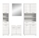 Badezimmer-Set >Scout< in Weiß/Weiß hochglanz - 186x191x34cm (BxHxT)