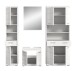 Badezimmer-Set >Scout< in Weiß/Weiß hochglanz - 186x191x34cm (BxHxT)