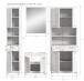 Badezimmer-Set >Scout< in Weiß/Weiß hochglanz - 186x191x34cm (BxHxT)