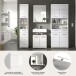 Badezimmer-Set >Scout< in Weiß/Weiß hochglanz - 186x191x34cm (BxHxT)