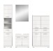 Badezimmer-Set >Scout< in Weiß/Weiß hochglanz - 186x191x34cm (BxHxT)