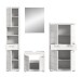 Badezimmer-Set >Scout< in Weiß/Weiß hochglanz - 186x191x34cm (BxHxT)