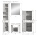 Badezimmer-Set >Scout< in Weiß/Weiß hochglanz - 186x191x34cm (BxHxT)