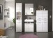 Badezimmer-Set >Scout< in Weiß/Weiß hochglanz - 186x191x34cm (BxHxT)