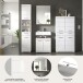 Badezimmer-Set >Scout< in Weiß/Weiß hochglanz - 186x191x34cm (BxHxT)