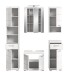 Badezimmer-Set >Scout< in Weiß/Weiß hochglanz - 164x191x34cm (BxHxT)