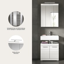 Badezimmer-Set >Scout< in Weiß/Weiß hochglanz - 60x191x34cm (BxHxT)