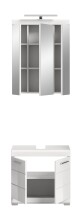 Badezimmer-Set >Scout< in Weiß/Weiß hochglanz - 60x191x34cm (BxHxT)