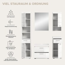 Badezimmer-Set >Scout< in Weiß/Weiß hochglanz - 164x191x37cm (BxHxT)